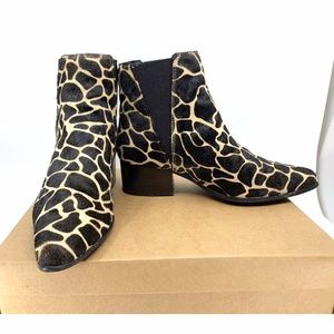 UO Pony Hair Giraffe Printed Bootie